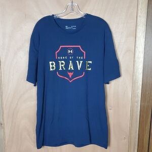 Under Armour Men Project Rock Blue 'Home of the Brave' Tee